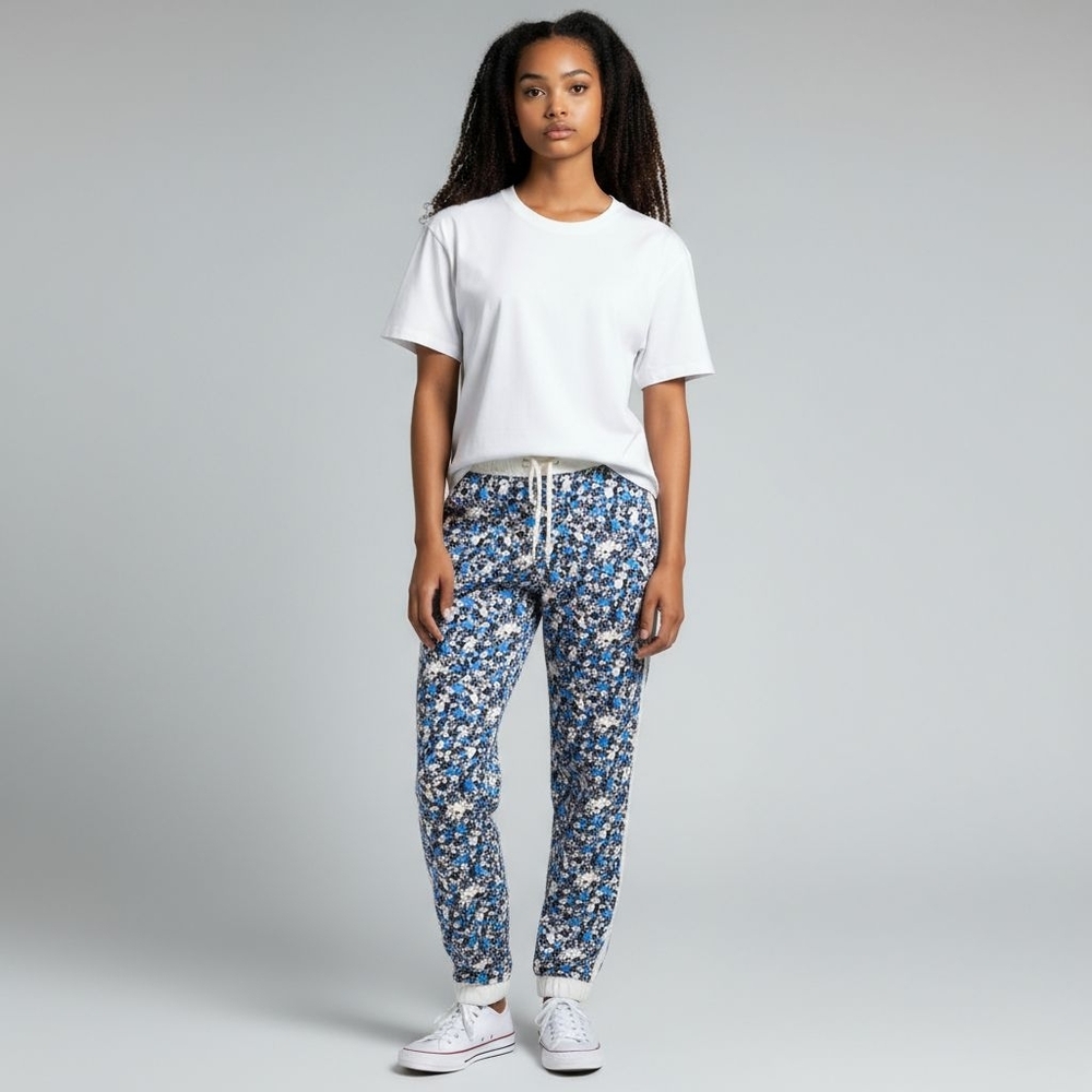 Sacai Luck Floral Print Jogger Pants